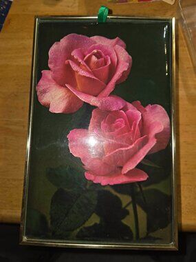Vintage 1977 Amaretto di Saronno Padded Keepsake Gift Box Italian Rose